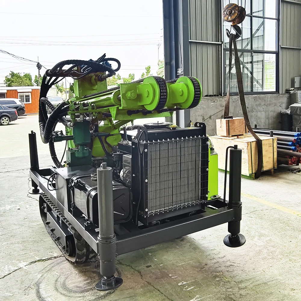 120m Drilling Depth Pneumatic DTH Crawler Drilling Rig for Water Well Drilling Rig Machine Driven By Diesel Engine for Sale