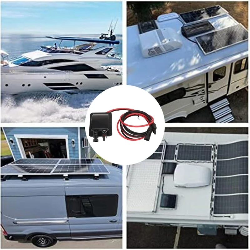 

Практическая водонепроницаемая вход на солнечный кабель ABS с 10AWG Wire Удобный аксессуар для Campers Roof Easy Установка