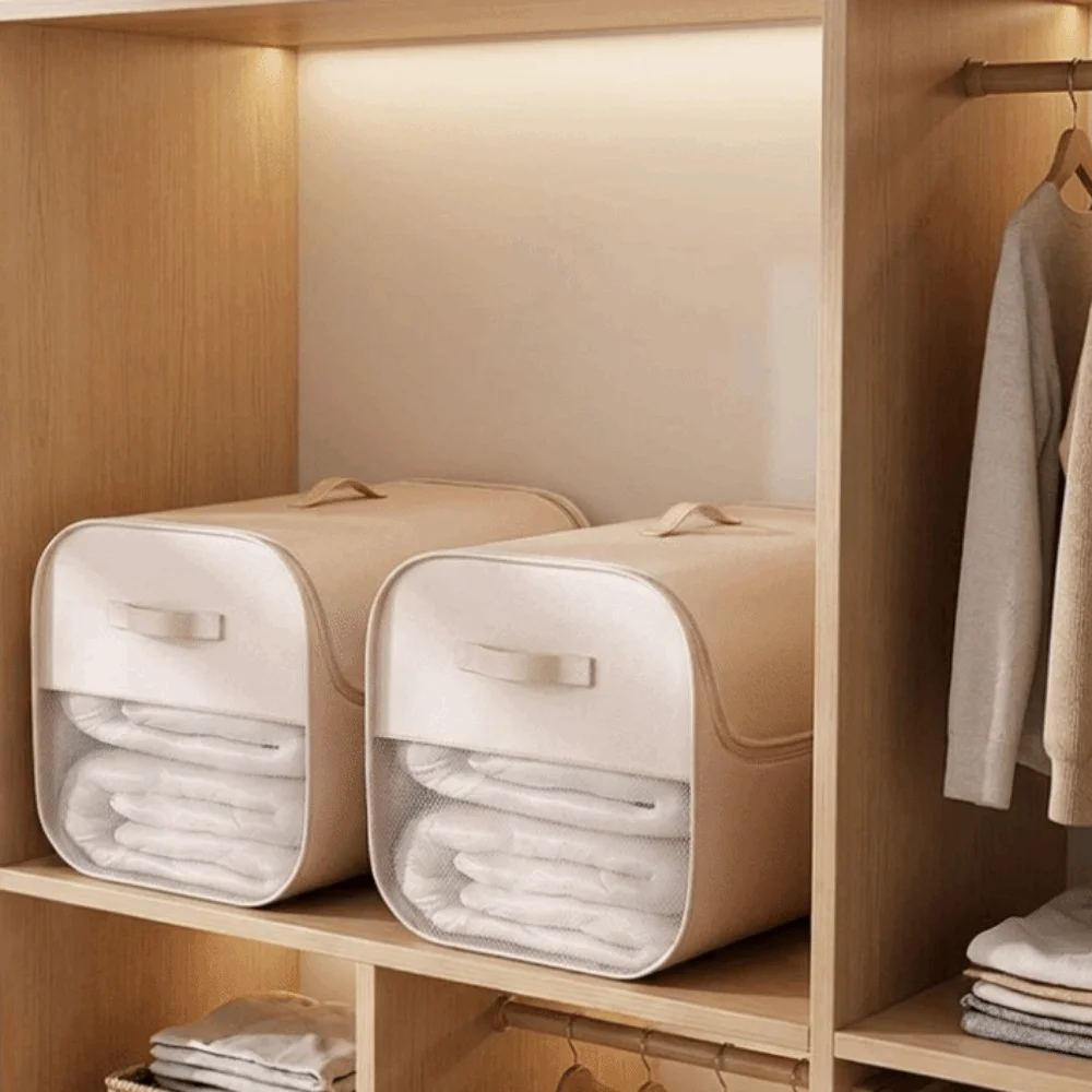 Visible Quilt Storage Bag Large Capacity Folding Clothes Storage Bag Waterproof Dust-proof Comforter Storage Bag Closet