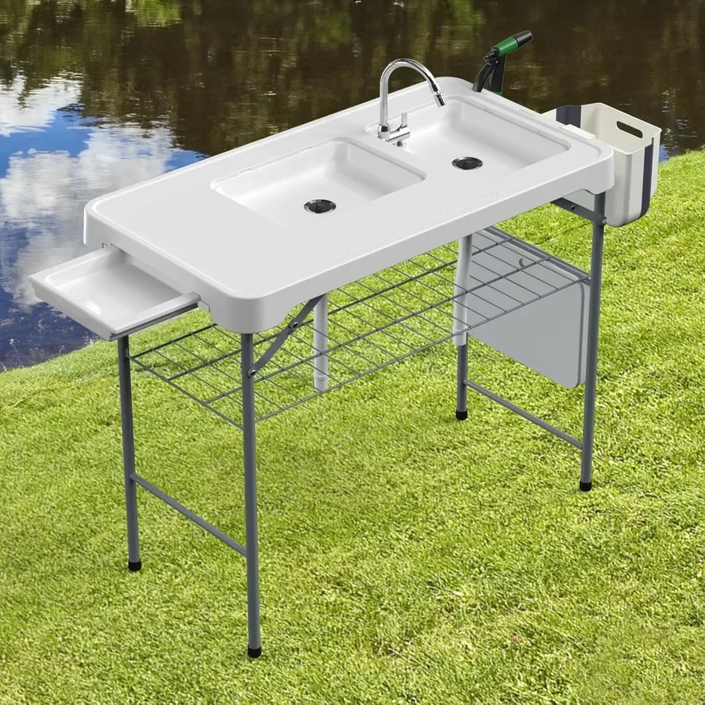 Fish Cleaning Table with Sink 42.6