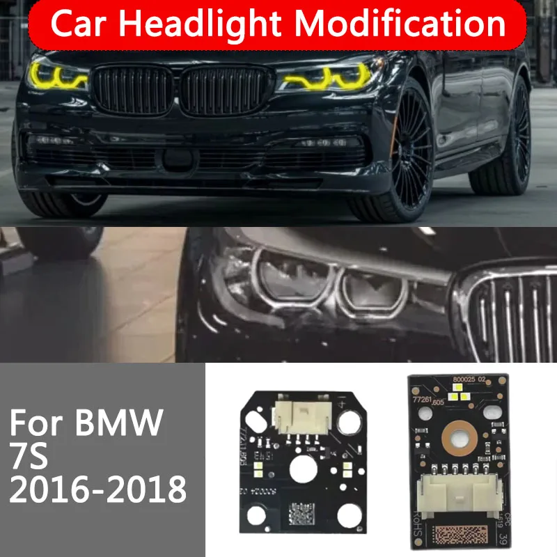 

For BMW G11 G12 7 Series Pre LCI Angel Eye Yellow DRL LED Red Amber daytime running lights LED board DRL module 2016-2018