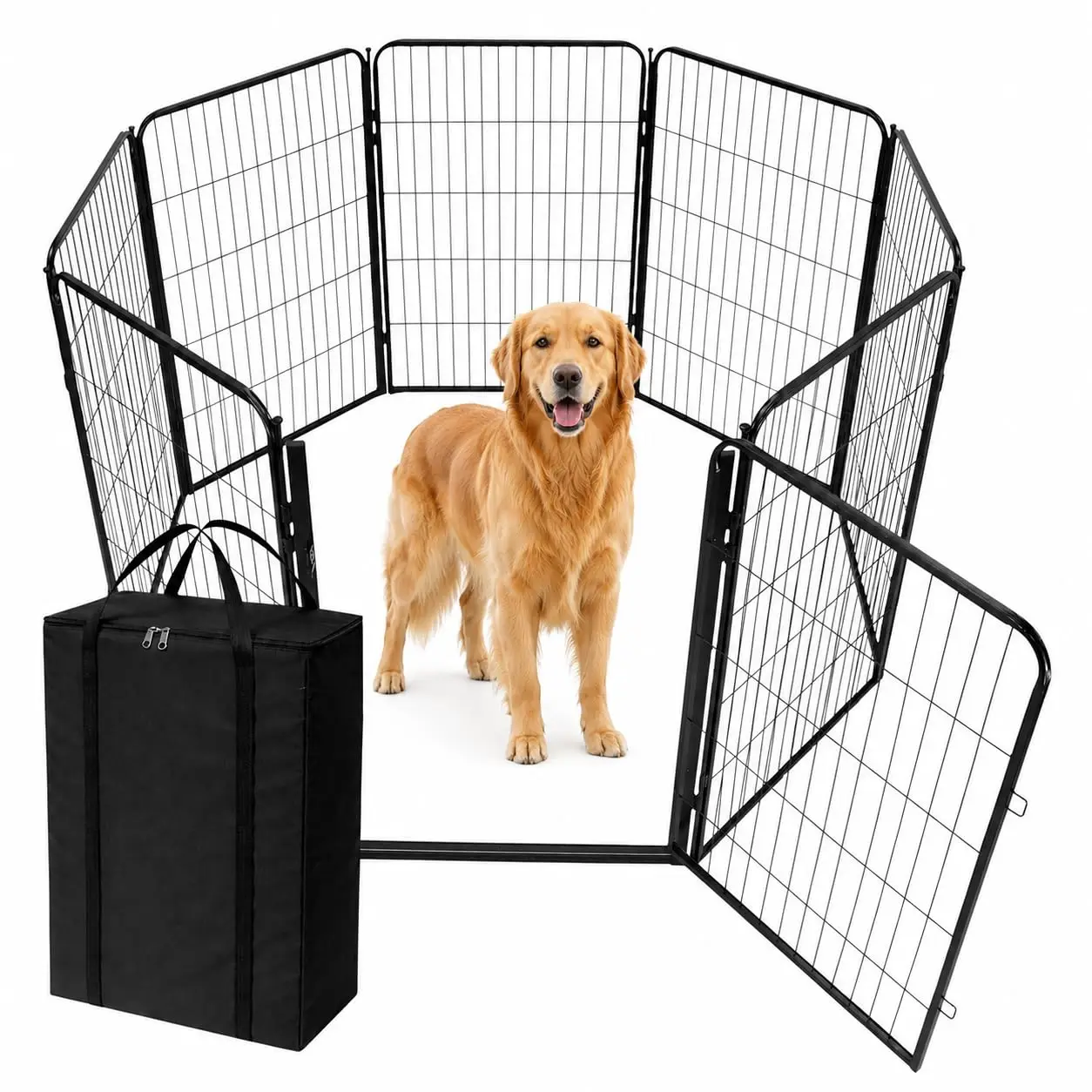 40 Inch 8 Panel Metal Dog Playpen Exercise Pen For Medium & Large Dogs Indoor Outdoor House RV Travel, Customized