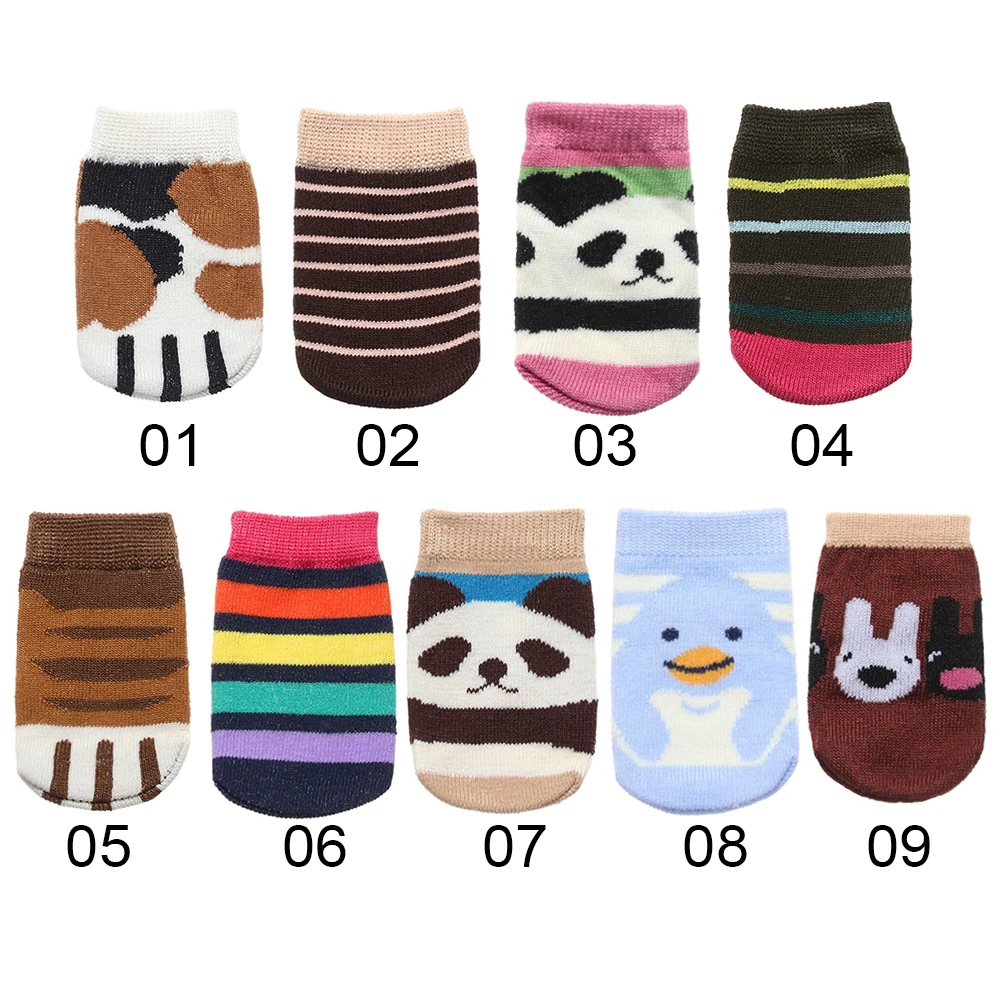 4Pcs Cartoon Table Foot Socks Chair Leg Covers Floor Protectors Non-Slip Knitting Socks For Furniture Cartoon Home Decor