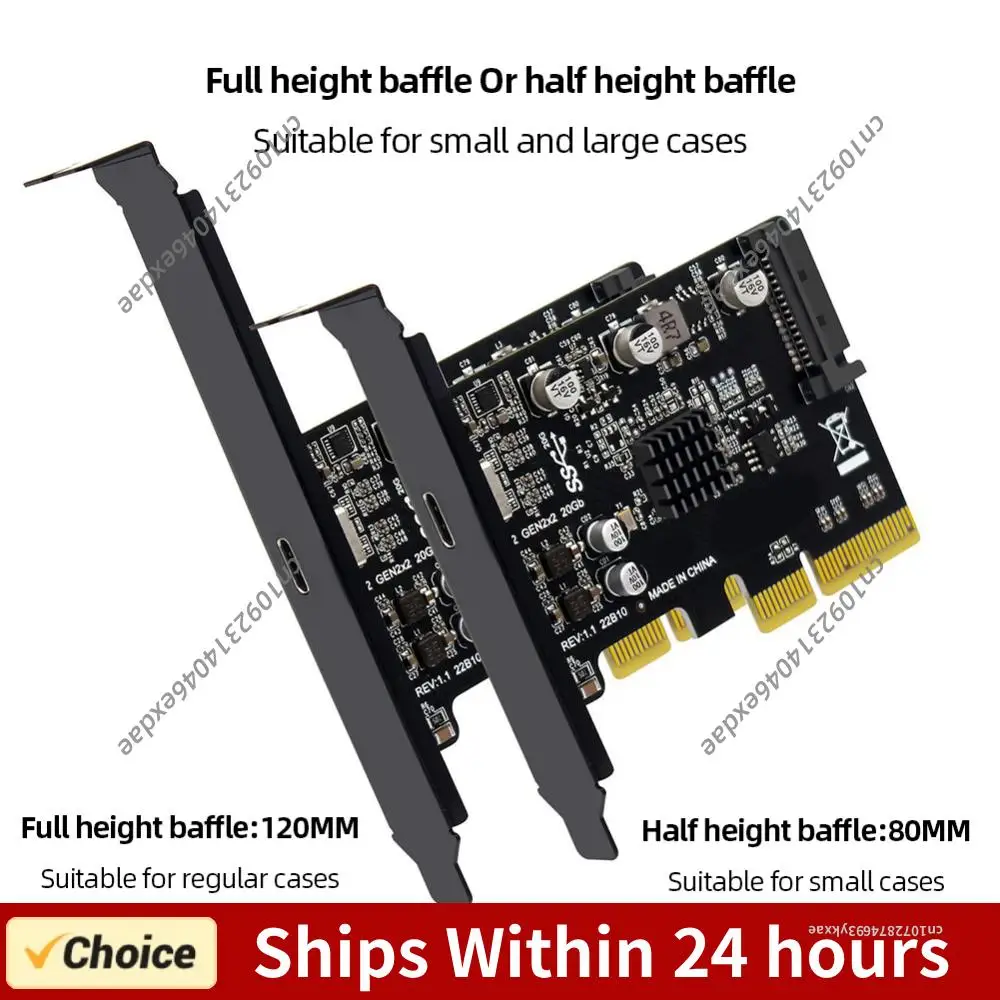 

Converter Expansion Add on Card 20Gbps USB PCIE Card Type C PCI-Express To USB 3.2 Gen 2 for Windows/Linux