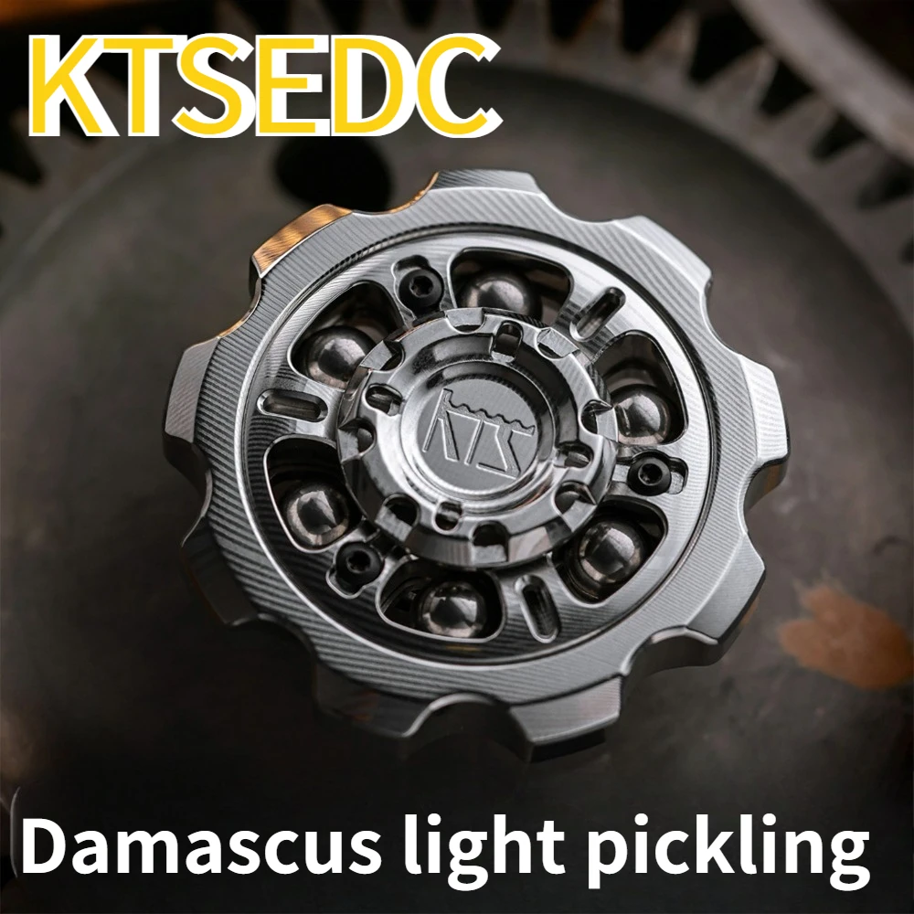 KTS EDC Big Tooth Burst Damascus Light Acid Washed Classic Edition Gear Storm Fidget Spinner Decompression Toy