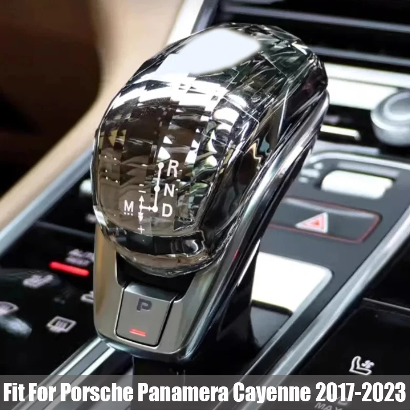 

Crystal Gear Handle Suitable for Porsche Panamera Cayenne 2017 2018 - 2023 Modified Gear Lever Cover Interior Modification Parts