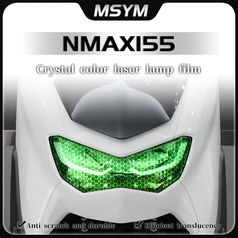 

Motorcycle headlight film smoked black tail light protective film honeycomb laser light film For Yamaha NMAX155 2020 2021 2022