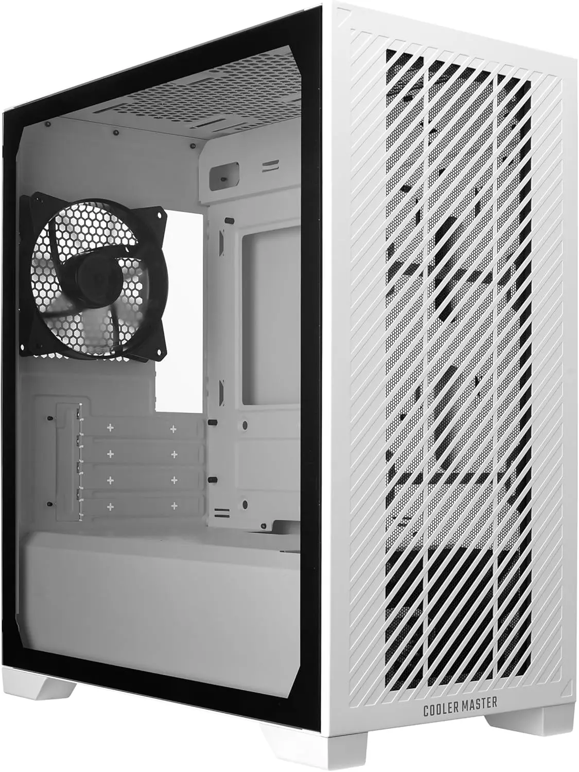 

White Micro-ATX PC Case with High Airflow, 365mm GPU Support, Type-C, Tempered Glass, and PWM Fan