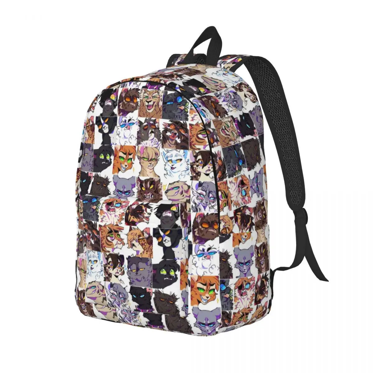 

Warrior Cute Cats Lovers Backpack Daypack Large Capacity Kids BookBag School Bag Shoulder Bags for Men Women