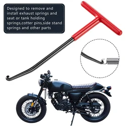 1pcs Motorcycle exhaust snap hook Universal T-handle exhaust pipe spring puller mounting hook Disassembly and repair tools