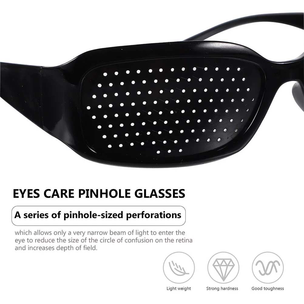 

5Pcs Sport Style Pinhole Sunglasses Black Lightweight Outdoor Correction Glasses Eye Protection Anti-Fatigue Anti-Fatigue