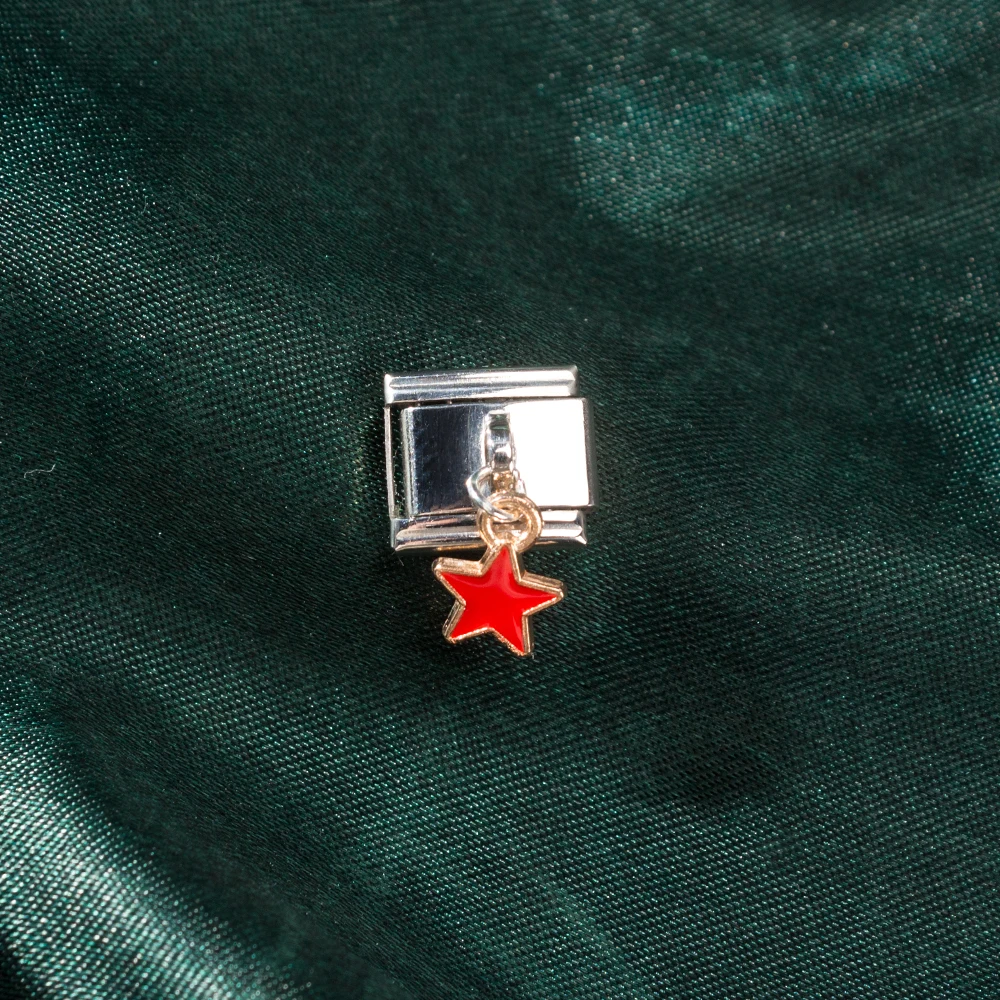 1pcs Heart Italian Charm Fit 9mm Official-website Charm Links Stainless Steel Bracelet DIY Making Jewelry