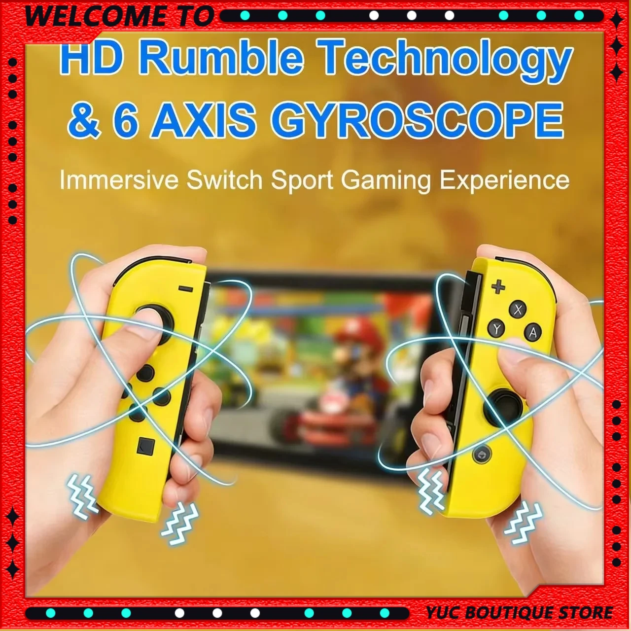 

НОВЫЙ Беспроводной контроллер Joy-Con для Switch с двойной вибрацией, джойстик, геймпад, аксессуар для игровых консолей Switch