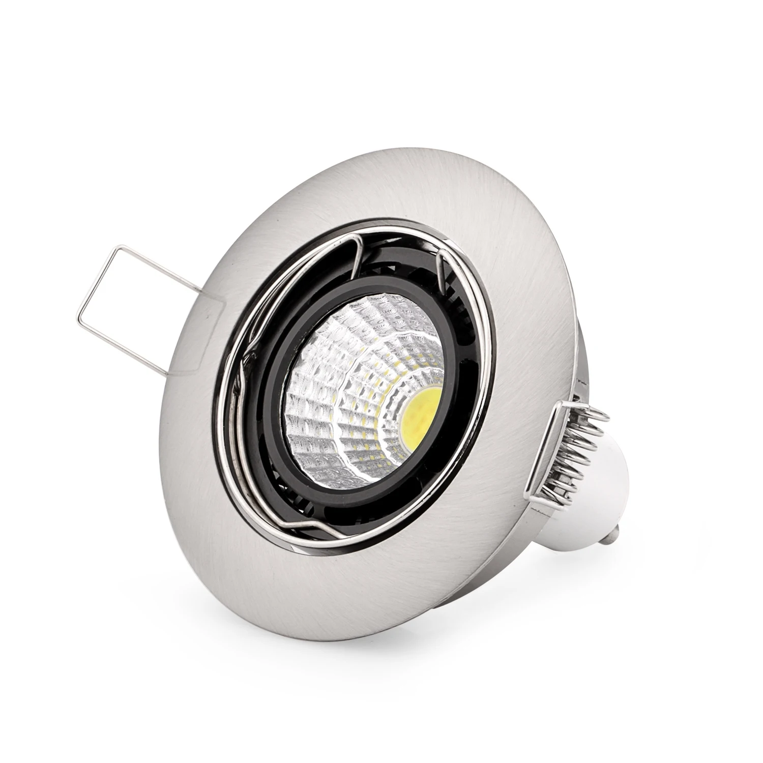 Zinklegering Led Oogbol Behuizing Lamphouder Spotlight Inbouw Oogbol Downlight Behuizing Verlichting Plafondlamp Nikkel/Balck Behuizing