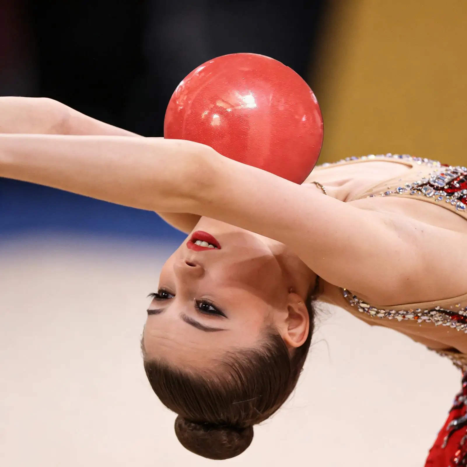 Rhythmic Gymnastics Ball Professional Ergonomic High Elasticity Youth Girls Rhythmic Competition Exercise Ball for Gymnasts