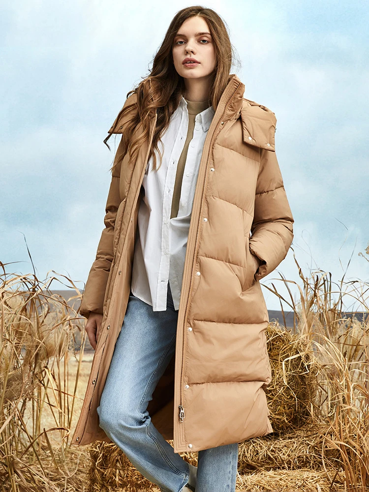 New Winter Women\'s Trendy Loose-fit Puffer Long Jacket Big Quilted Parka Down Jackets Long-length Hooded Cotton-padded Snow Coat