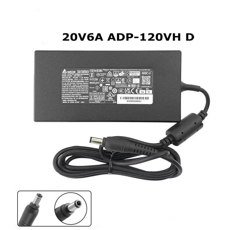 

Genuine Delta ADP-120VH D 20V 6A 5.5×2.5mm AC Adapter For Intel NUC Laptop Power Supply Charger ADP120VHD