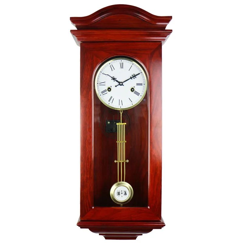 Polaris wall clock, living room simple old-fashioned mechanical pendulum clock, clockwork, retro chronograph clock, wall-mounted