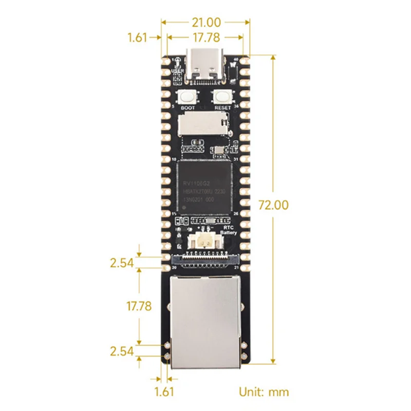 لوحة تطوير Luckfox Pico Pro الرائعة 128 ميجابايت Linux RV1106 AI Board ARM Cortex-A7/RISC-V VS لـ Raspberry Pi Pico