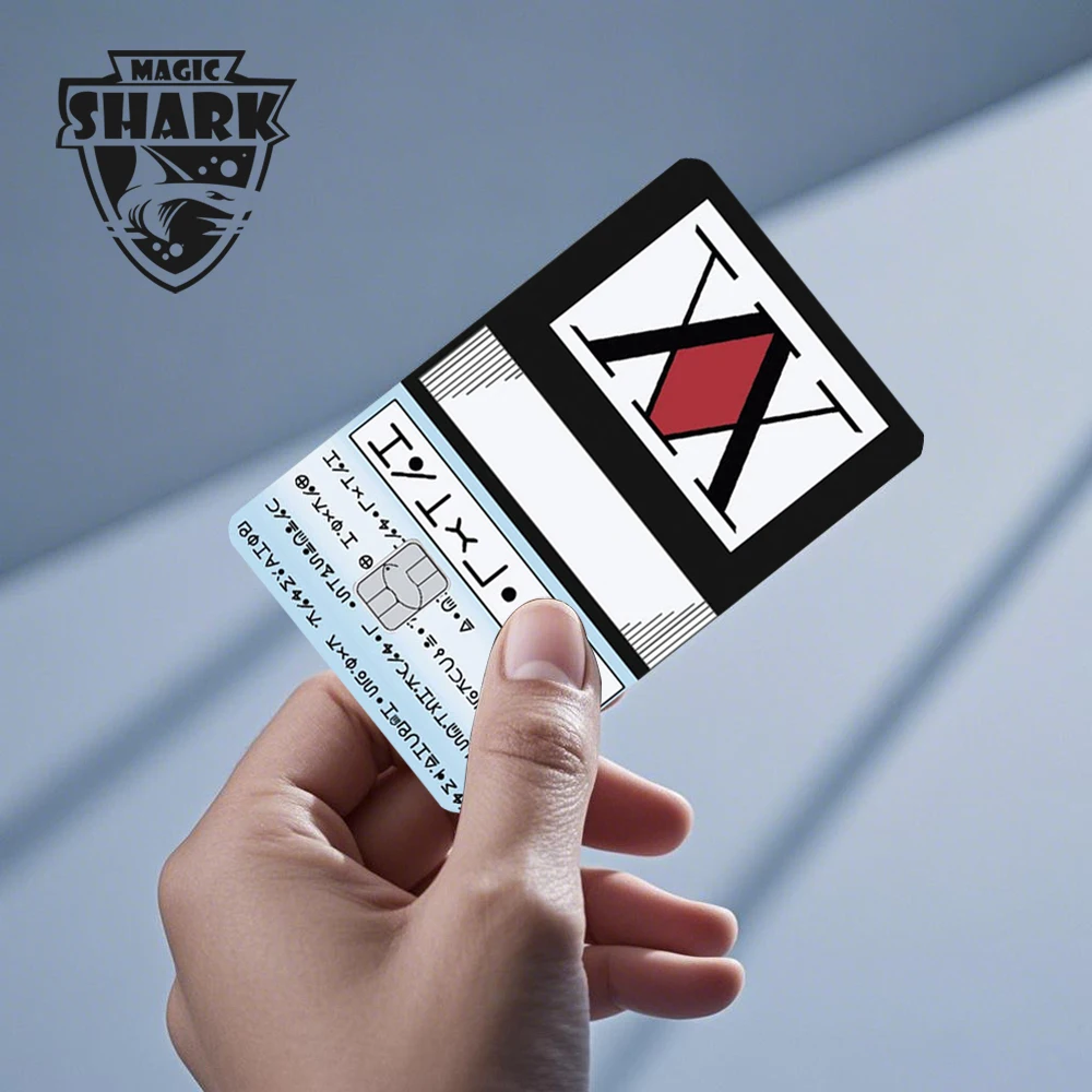 Magic Shark Dog Meme Hunter Snake Stonks 3M Matte PVC Front Sticker Film Cover Skin voor Bank Debet Creditcard