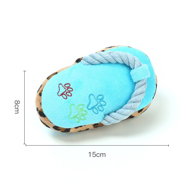 1Pcs Dogs Toy Pet Blue Puppy Chew Play Cute Plush Slipper Shape Squeaky Supplies Factory Direct Dog Toys