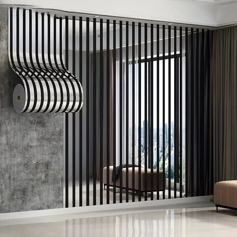 Thick Plain Grid Self Adhesive Vinyl Wallpaper Reflective Mirror Texture Wall Stickers Art Panel for Hallway Home Decor