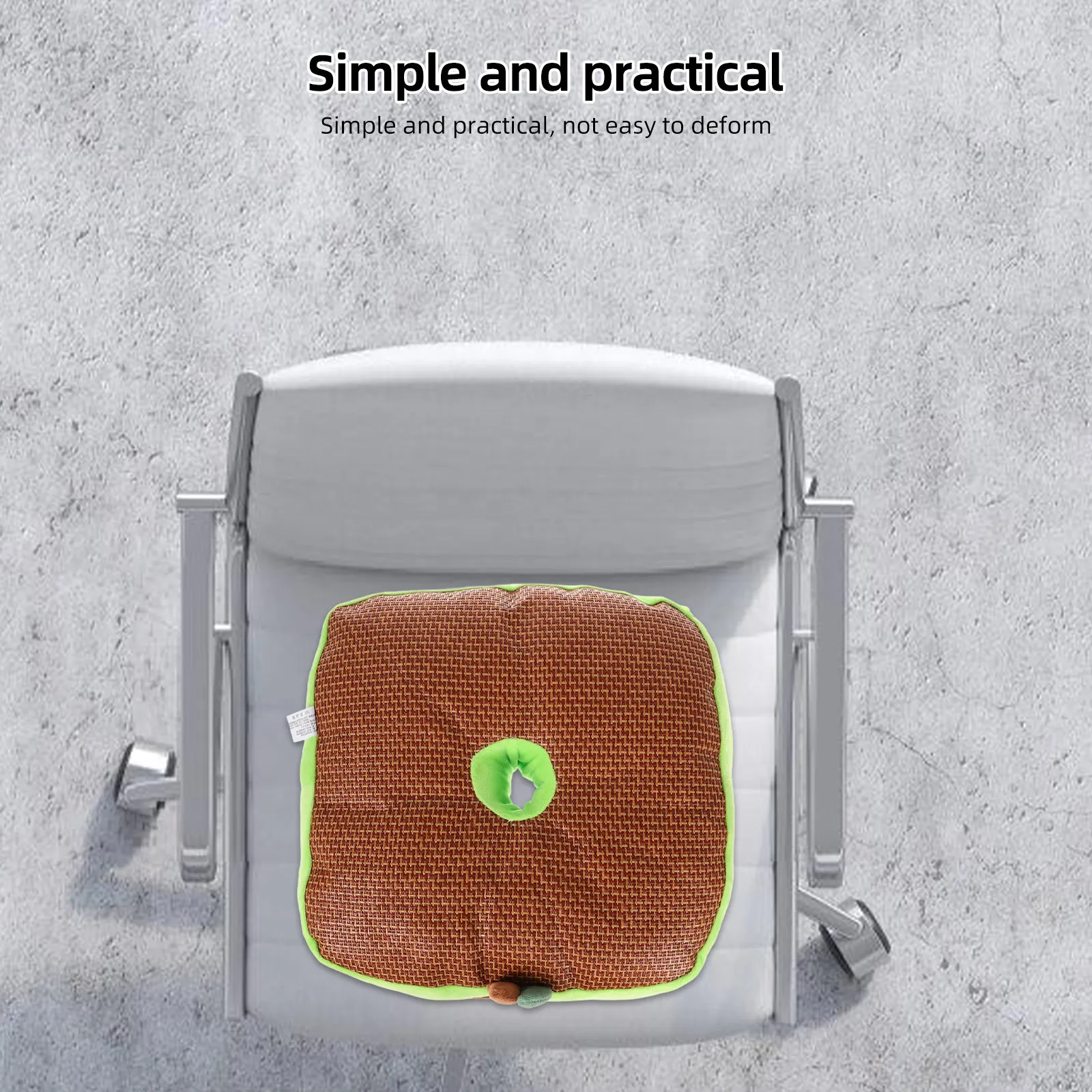 Cute Avocado Summer Height Boost Seat Cushion Breathable Non-Slip Chair Pad for Gaming Office Car Desk Long Sitting Comfort
