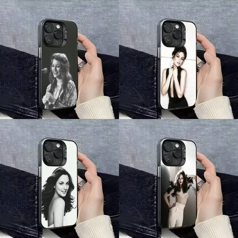 

L-Leighton Meester Singer Phone Case For iPhone 17,16,15,14,13,12,11,Pro,Max,Plus,E,Air,Mini Black IMD Cover