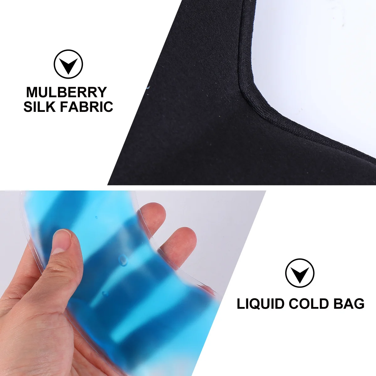 

Silk Sleep Eye Mask Black Travel Home Block Light Comfortable Pain-Free Strap Eye Shade Sleep Mask for Men Women