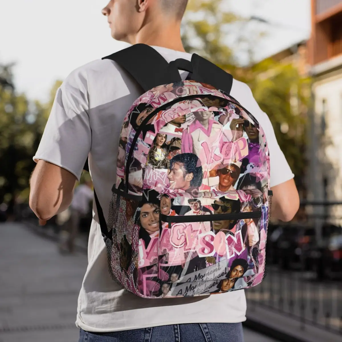 

Michael Jackson (3) Backpack Daypack Large Capacity Boys Girls BookBag School Bag Shoulder Bags for Men Women