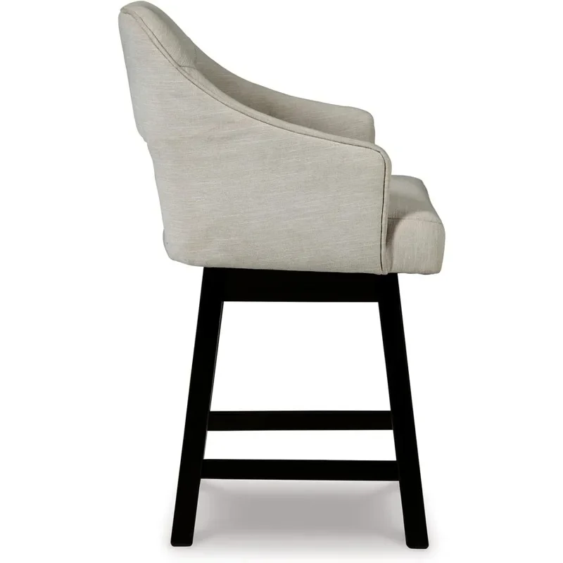 Swivel Counter Altura Bar Stool, Onstructed com uma moldura de madeira, Assento e costas Coberto em tecido poliéster Estofos