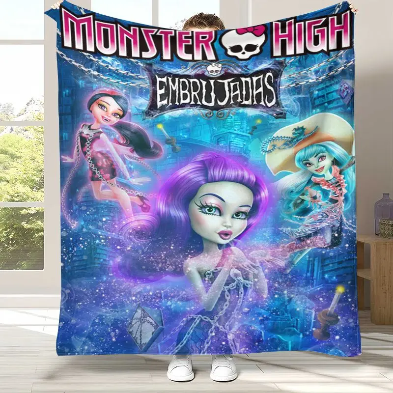 3D Draculaura Monster High Cartoon Doll Soft Flannel Blanket,Cozy Blanket for Bed,Sofa,Living Room,Picnic,Camping,Home Decor