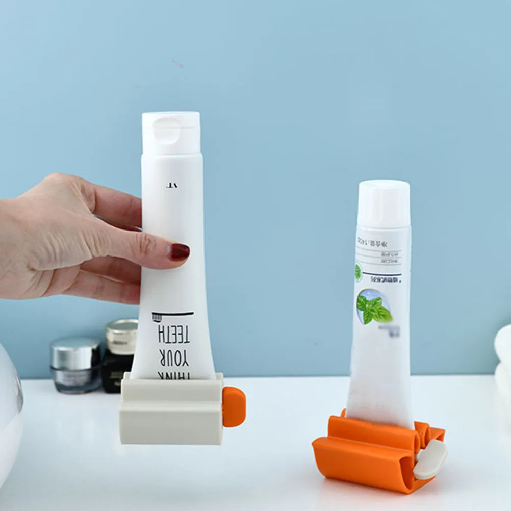 

4 Pcs Toothpaste Squeezer Tube Holder Extruder ABS Rolling St Bathroom Accessories Hair Gel Dispenser Manual Storage Portable