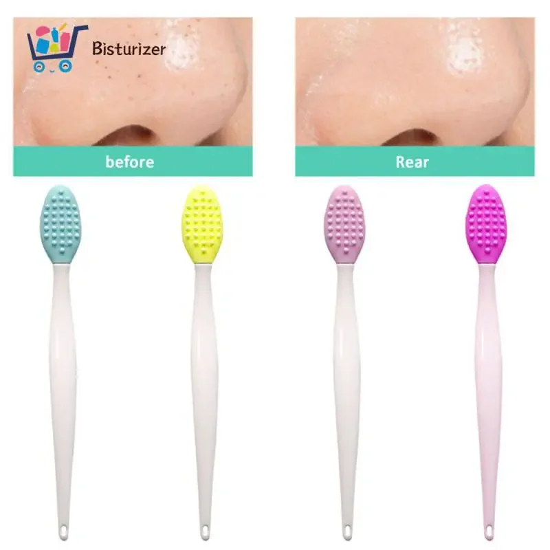 New Fashion Design Nose Double-Sided Tool Silicone Lip Scrub Exfoliator Brush