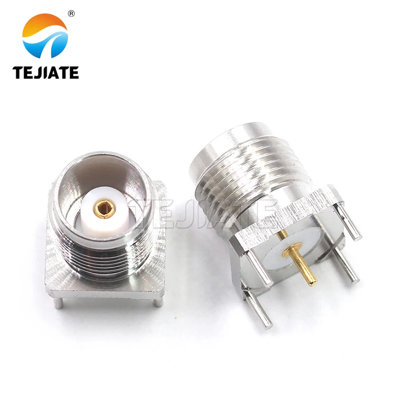 TNC-KE TNC-50KHD Vertical 50 ohm All-copper TNC solder PCB panel socket TNC panel connector