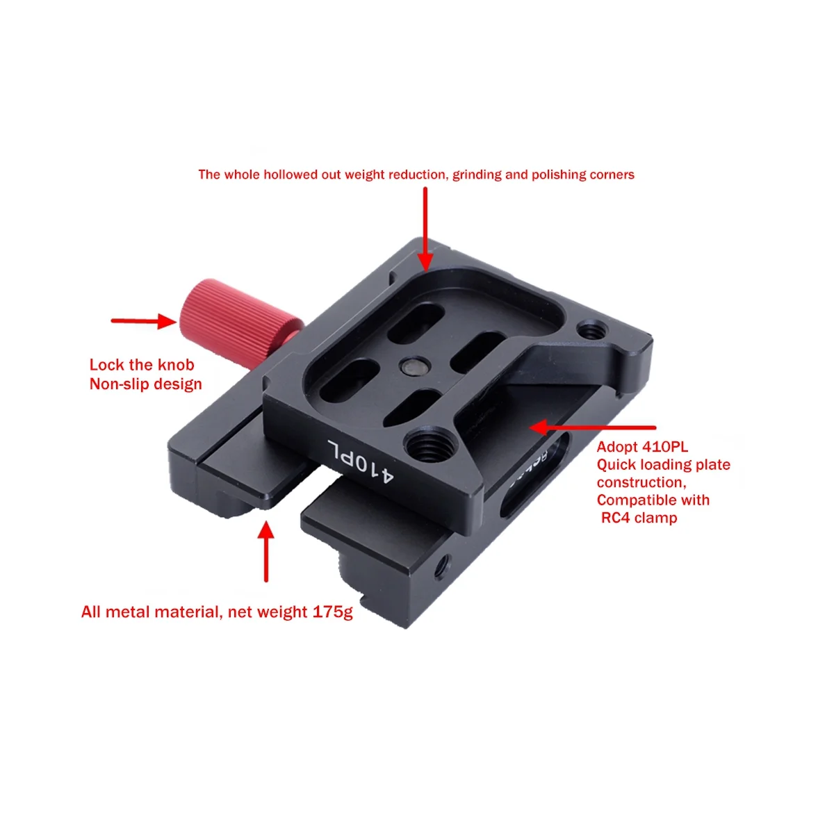 

IS-410PL-PRO Quick Release Plate Bracket Quick Converter Suitable for ARCA RRS/200PL/410PL Transfer Manfrotto RC4