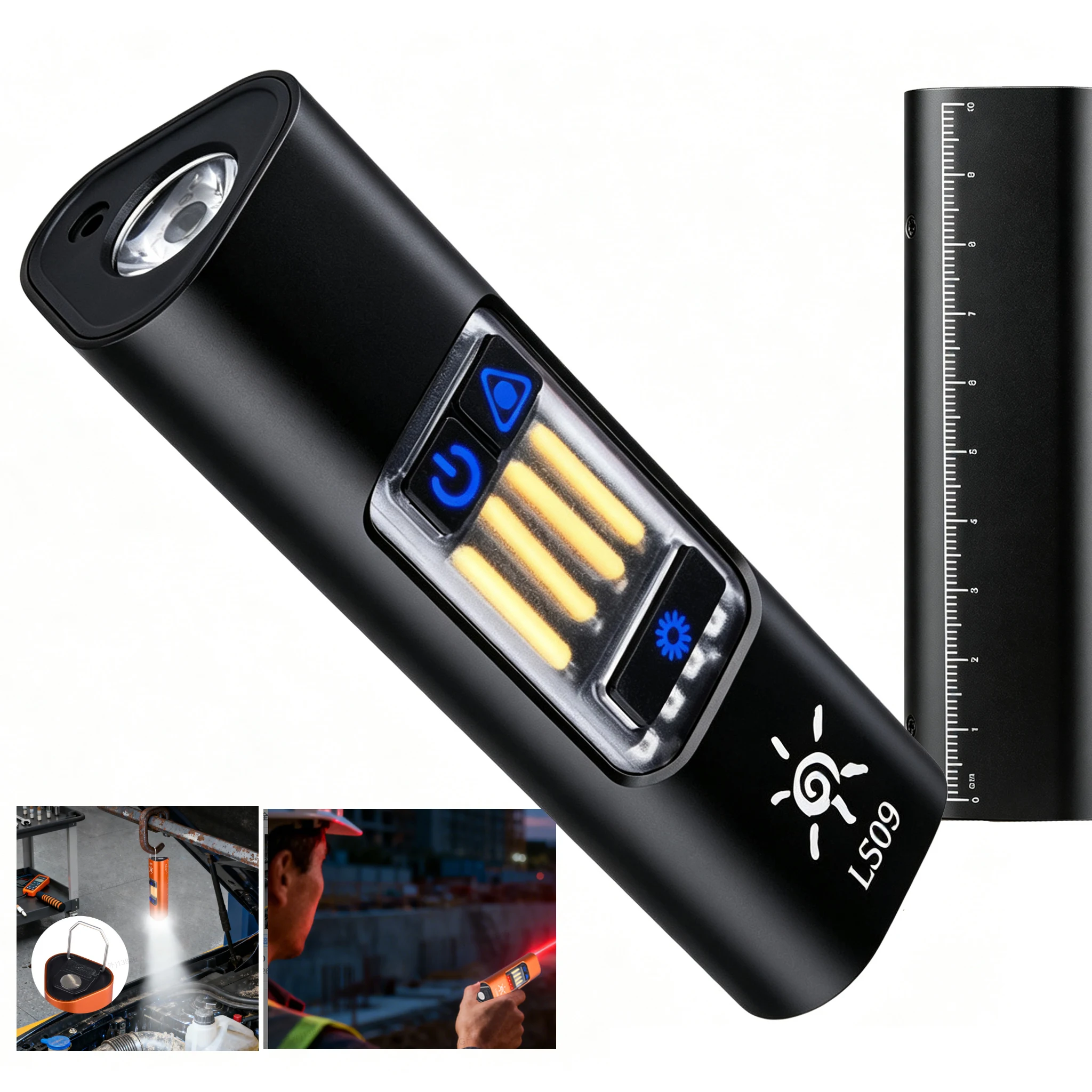 lanterna-multifuncional-super-brilhante-led-cob-1800mah-recarregavel-tipo-c-com-base-magnetica-e-luz-lateral-para-camping-e-caminhadas