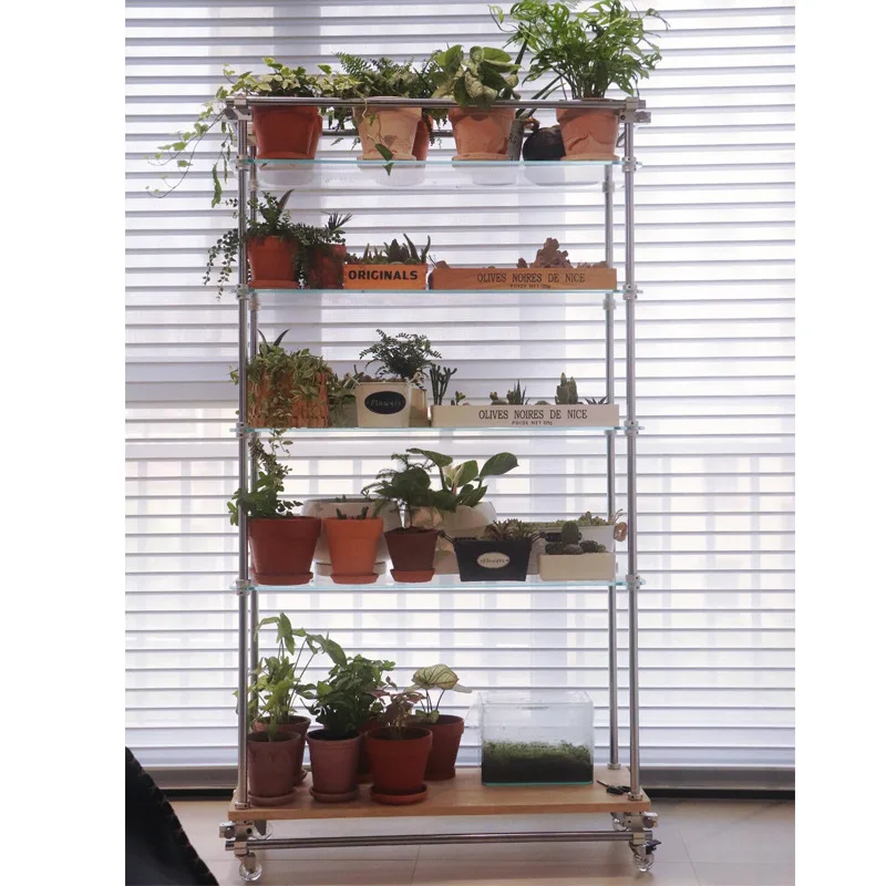 multi-layer glass optical switch rack, living room floor-standing display