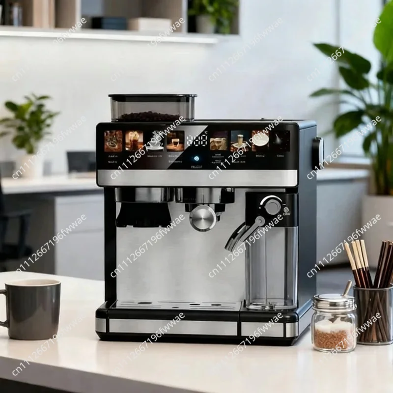 Semi Automatic Commercial Espresso Machine Plastic Housing Grinder and Brewer Combo