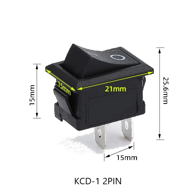 5Pcs/10Pcs KCD1  Button Power Switch   Boat-Shaped Switch 236PIN