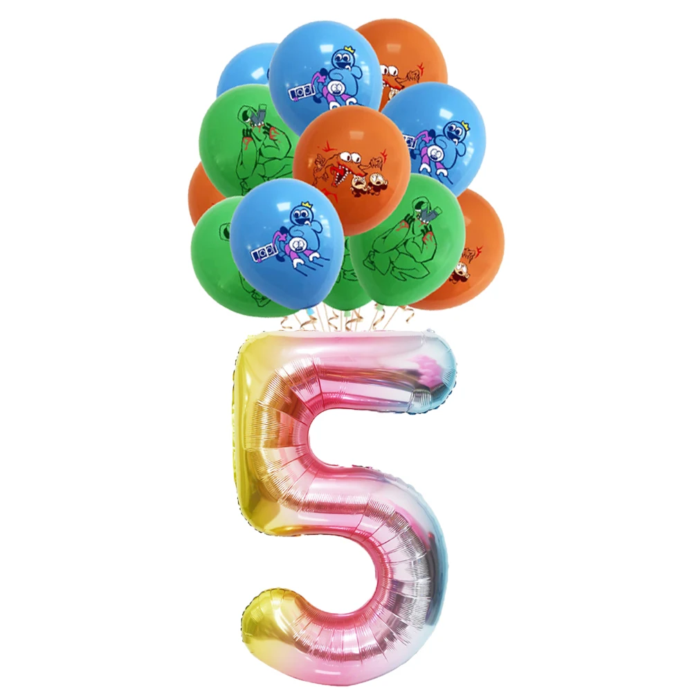 Rain Bow Friends Children's Birthday Party Supplies Party Balloons Banner Festival Scene Layout Party Supplies Backdrop Balloons image 3