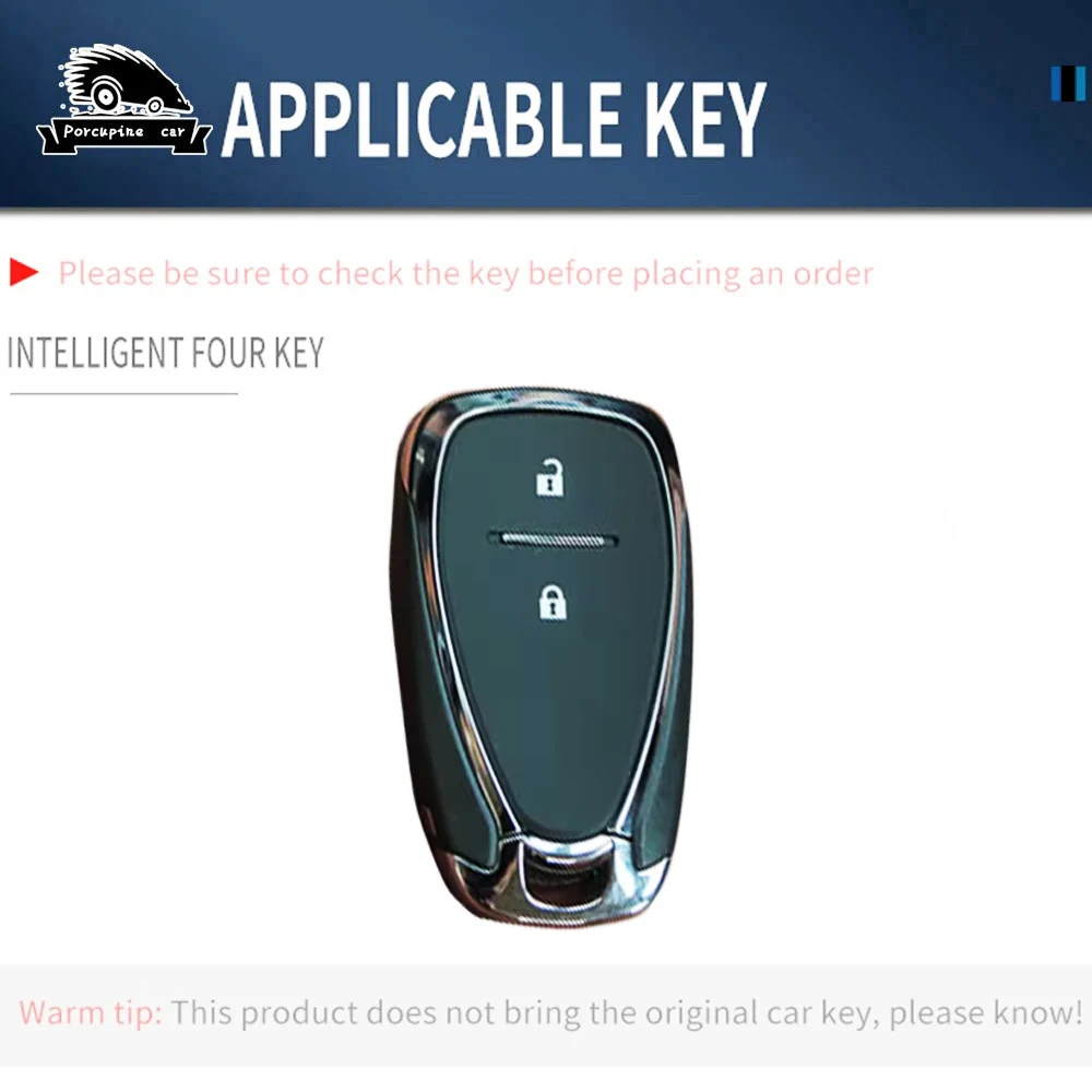 ABS Carbon Remote Car Key Cover Case Holder for Chevrolet Cruze Spark 2016 2 Buttons Excellent Smart Remote FOB Key Shell Holder