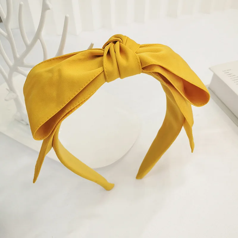 Colorful Satin Big Bow Hairbands Headbands Ornament Accessories Hair Accessories Wholesale