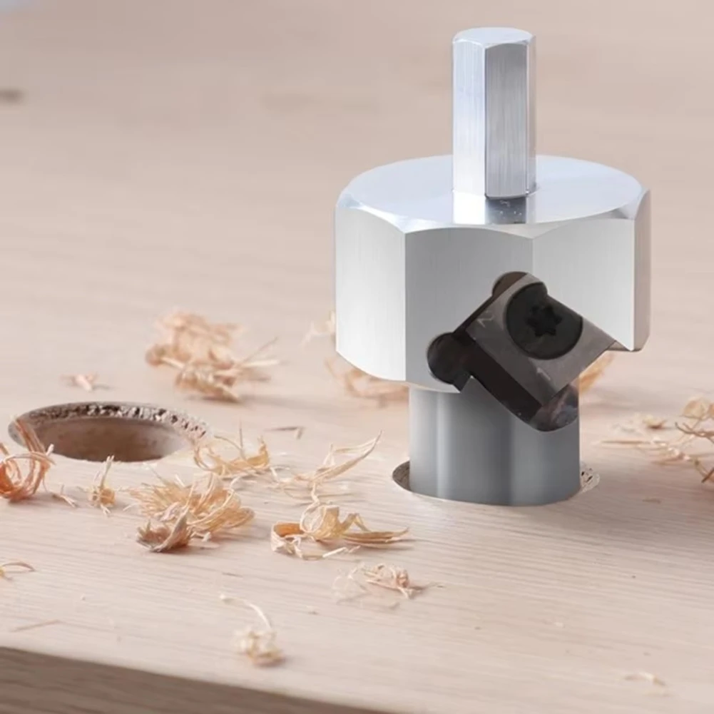 AB66-Woodworking Shaping Tool Benche Dog Hole Chamfer Reamer Tool 20Mm+ 19Mm Aluminum Alloy Holes Shank Electric Drill Trimmer