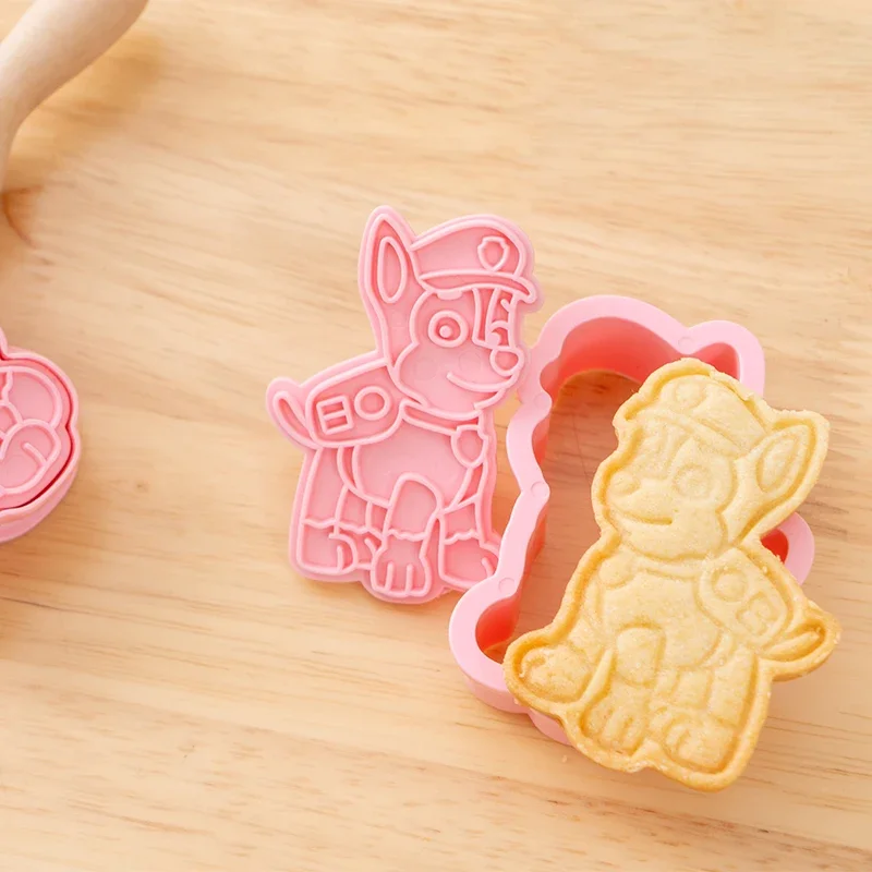 Paw Patrol Bolo e Cookie Cutter Set, Cortadores De Plástico, DIY 3D Baking Mold, Cortador De Biscoitos, Biscoito De Cachorro Dos Desenhos Animados, Ferramenta De Cozimento Decoração Ferramentas