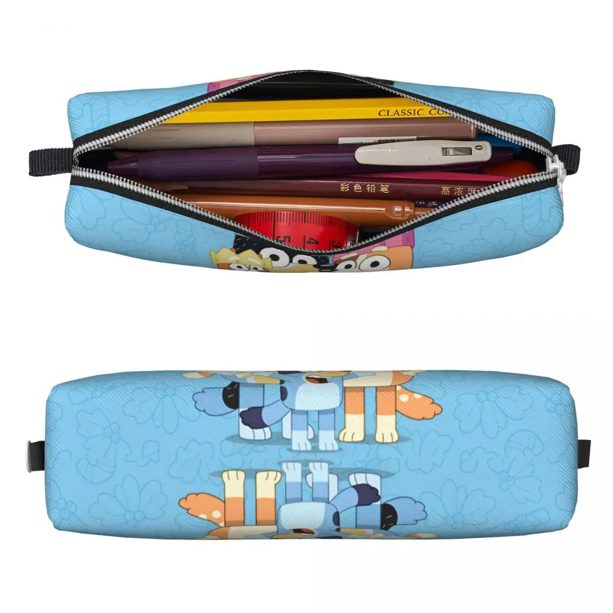 Lovely Cartoon B-Blueys Bandit-Chilli Pencil Case Pencilcases Pen Holder for Student Large Storage Bag Office Gift Stationery