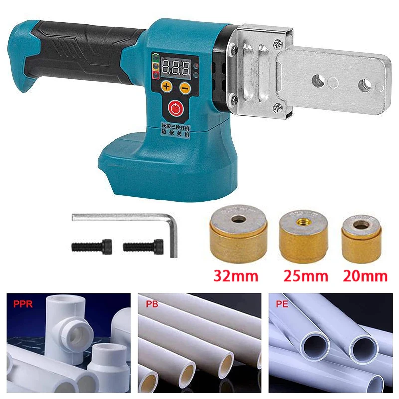 

Cordless Electric PPR Water Pipe Melter Plastic Welding Machine for Makita 18V Li-ion Battery Digital Display Hot Melt Device