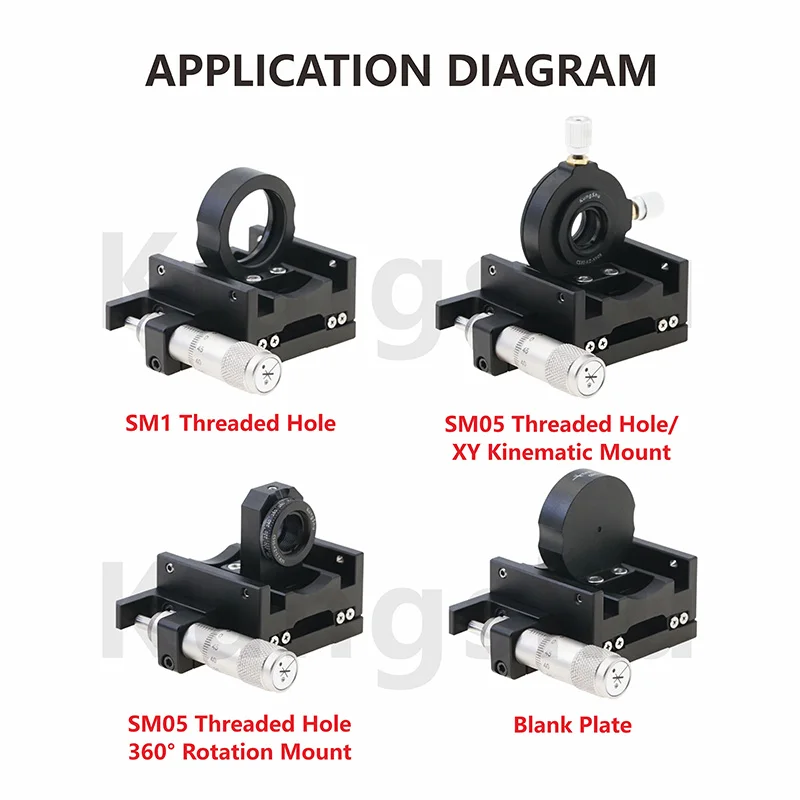 ZUIDID-CS30-KZ Series 30 Mm Cage Z-Axis Translation Stage, 12.7 Mm Travel, Multiple Options Available