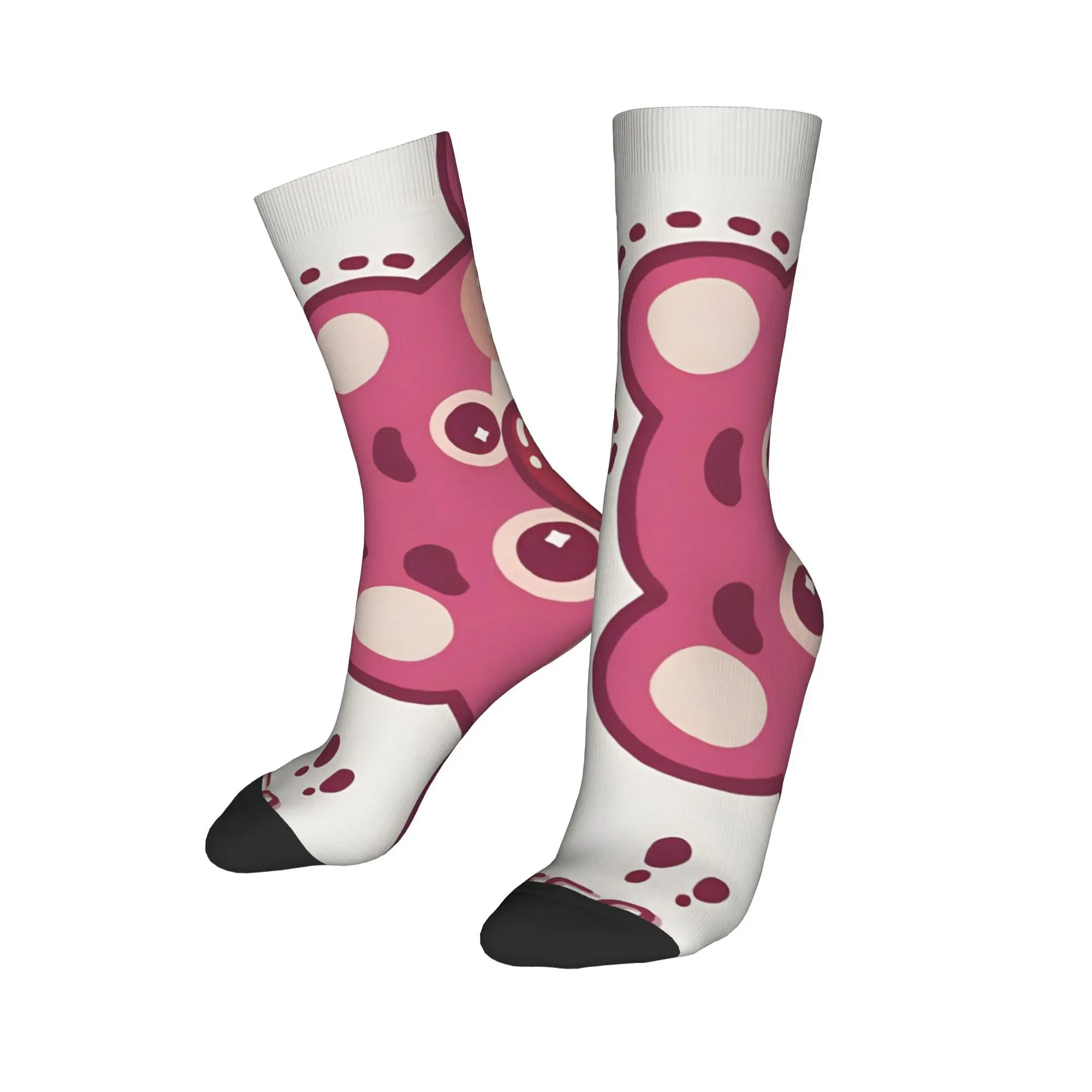 Fashion Male Men Socks Harajuku Lotso Strawberry Bear Toy Story Sock Polyester Lots-o'-Huggin' Bear Sport Women Sock Spring