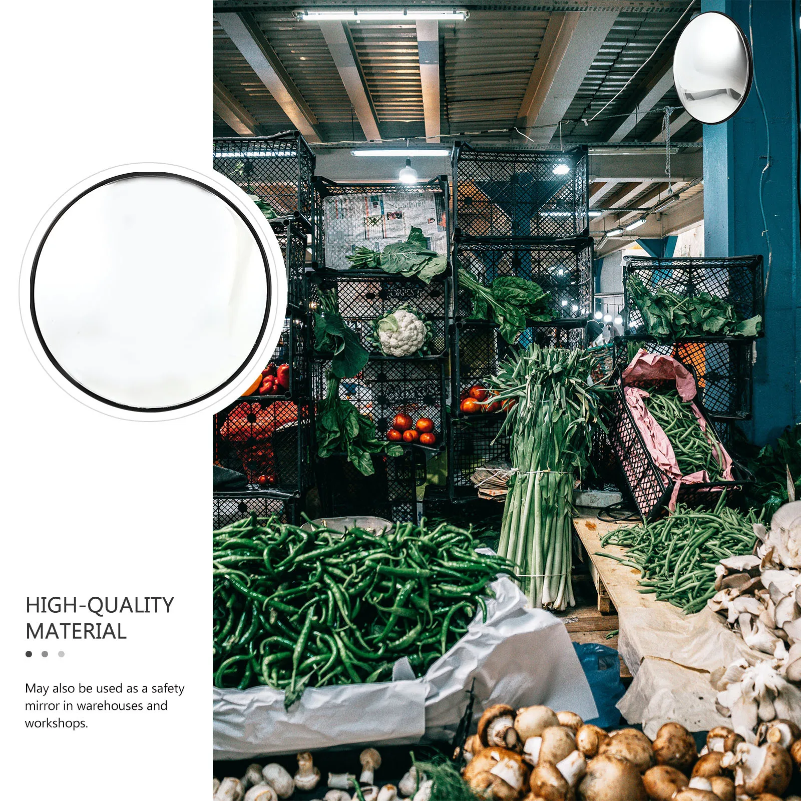 

Durable Convex Security Mirror Traffic Junction Blind Spot Safety Wide Angle Panoramic Outdoor Monitoring Convex Mirror